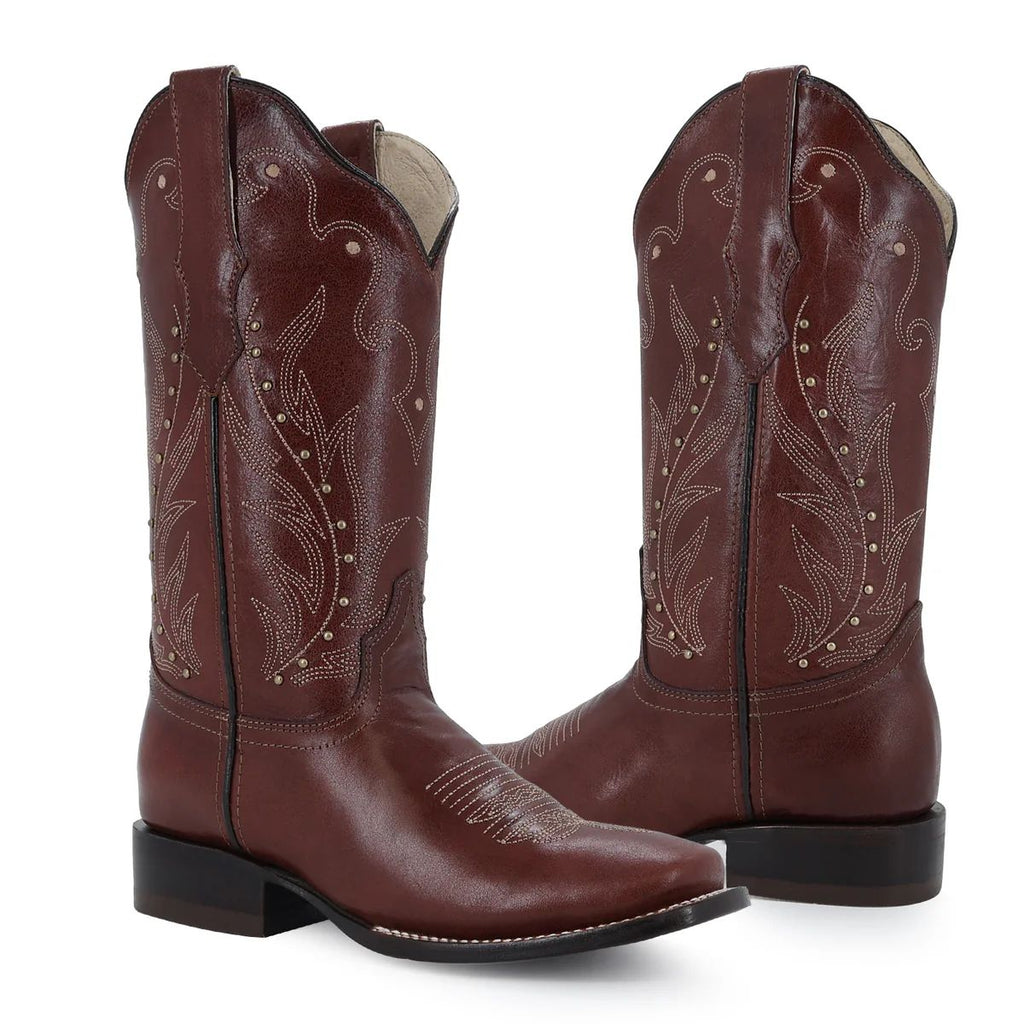 BOTA VAQUERA PARA DAMA DE PIEL MODELO CAYENA