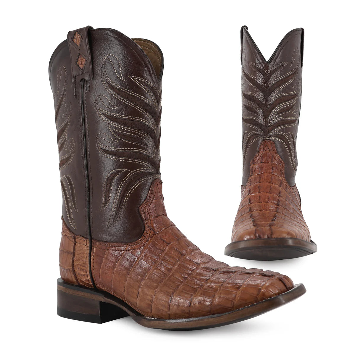 BOTA VAQUERA BULLDOG COCODRILO COLA COÑAC