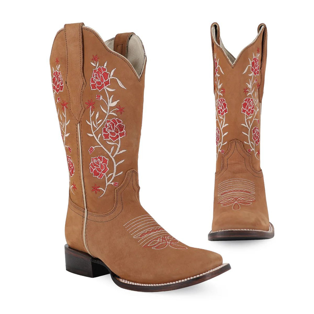 BOTA VAQUERA PARA DAMA DE PIEL MODELO ROSALIA