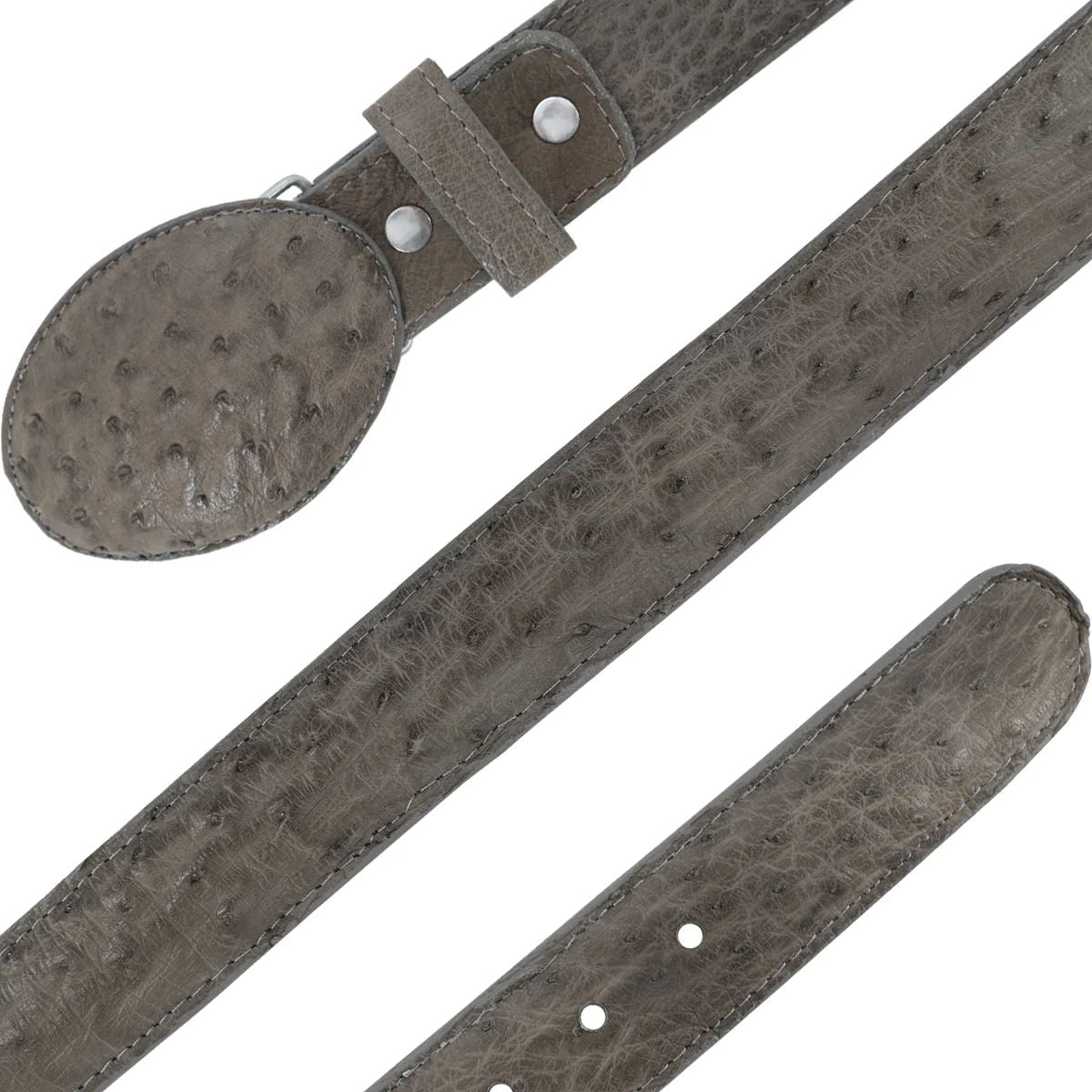 CINTURON VAQUERO PARA HOMBRE EN PIEL DE AVESTRUZ