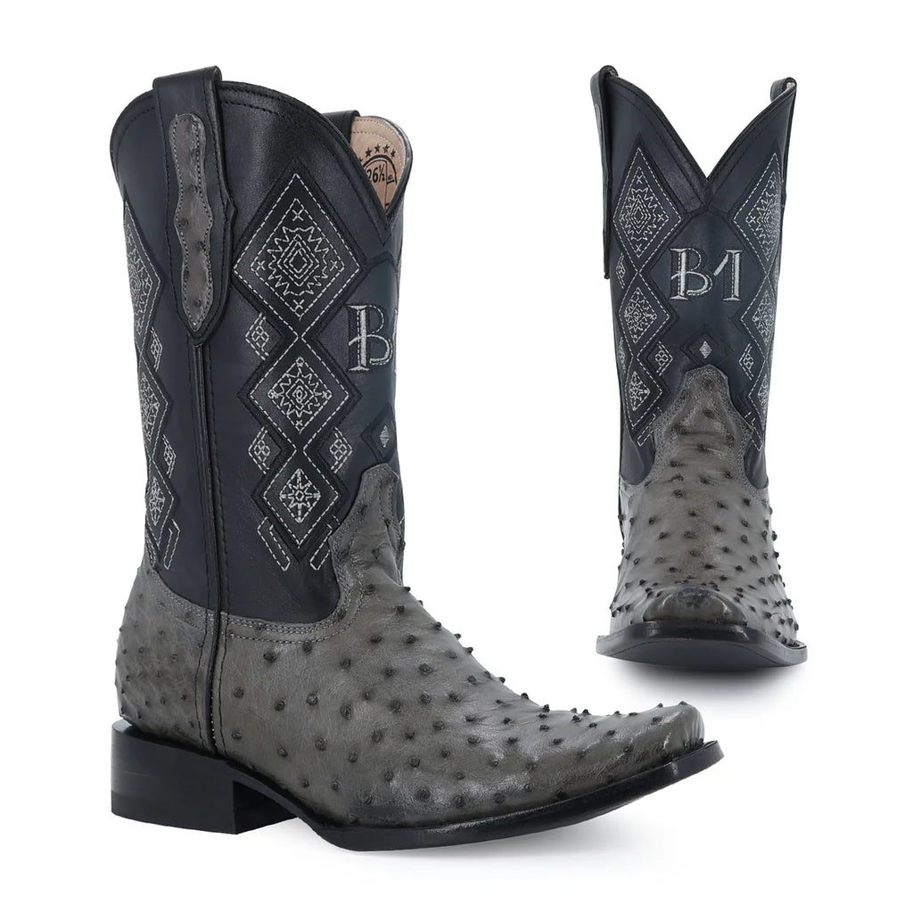 BOTA VAQUERA DUBAI AVESTRUZ GRIS