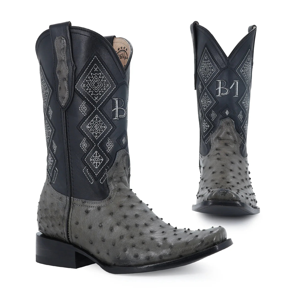 BOTA VAQUERA DUBAI AVESTRUZ GRIS