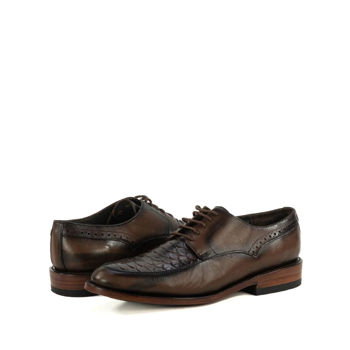 Zapato para caballero franco 
piel de pitón