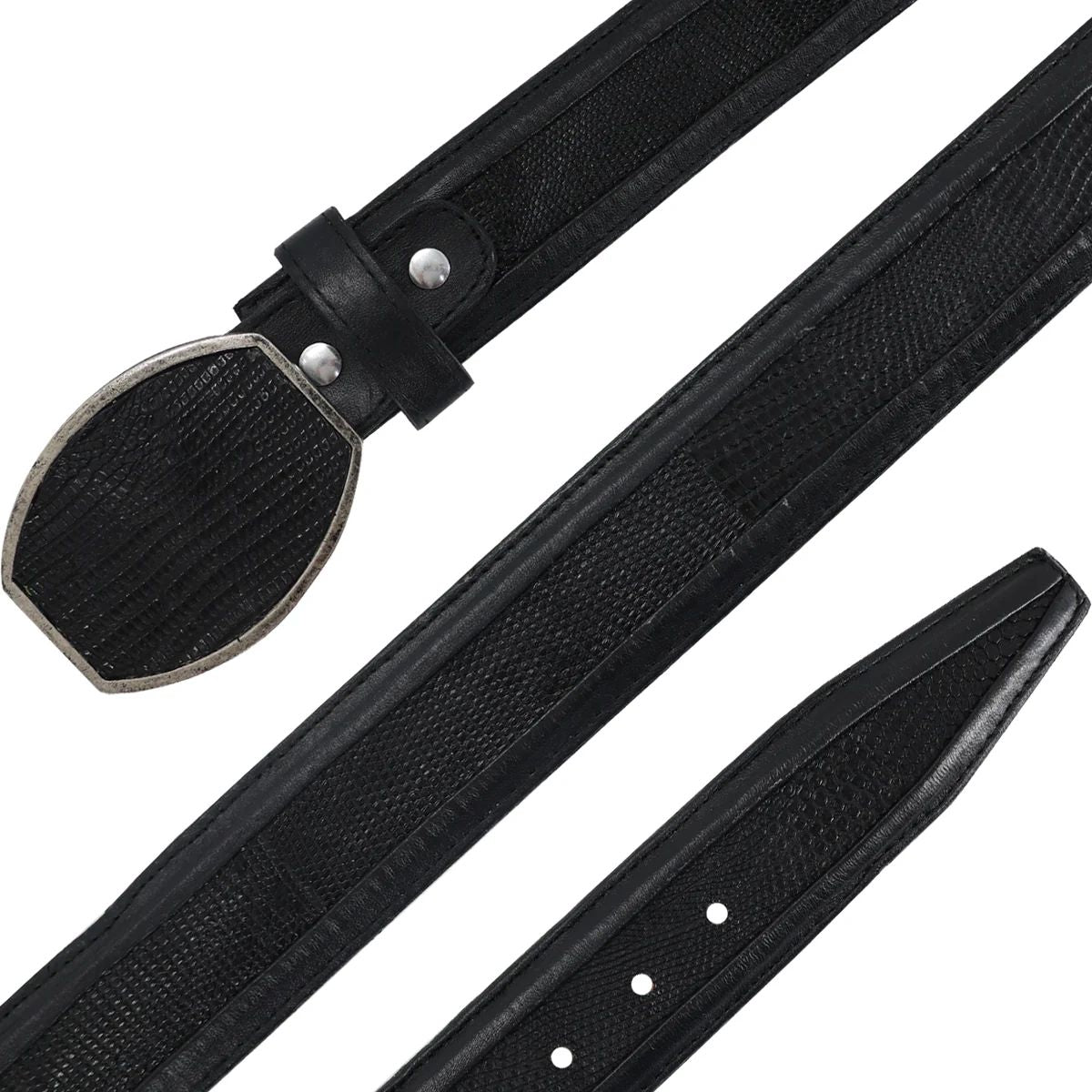 CINTURON HEBILLA C PARA HOMBRE EN PIEL DE LIZZAR