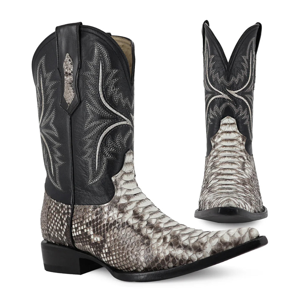 BOTA VAQUERA CHIHUAHUA PITÓN NATURAL