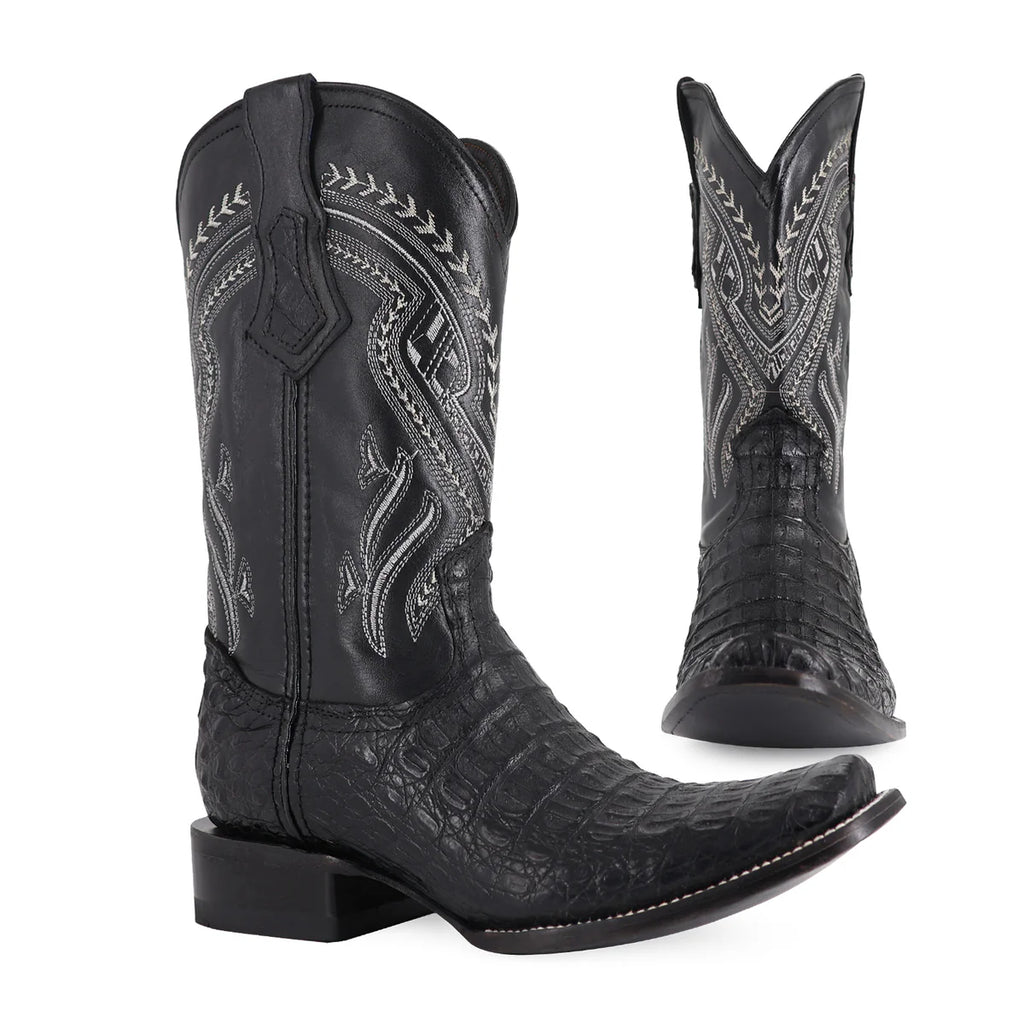 BOTA VAQUERA DUBAI COCODRILO LOMO NEGRO