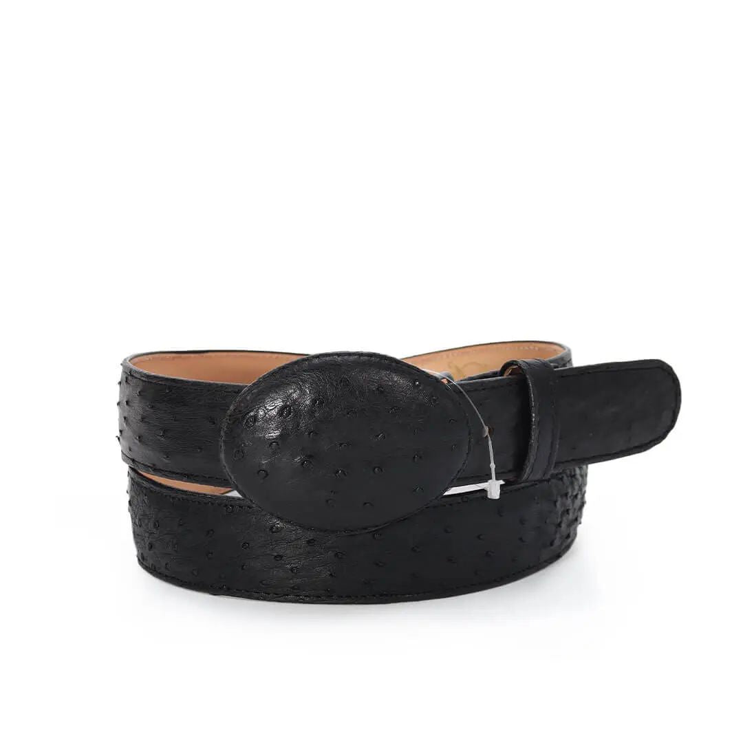 CINTURON VAQUERO PARA HOMBRE EN PIEL DE AVESTRUZ