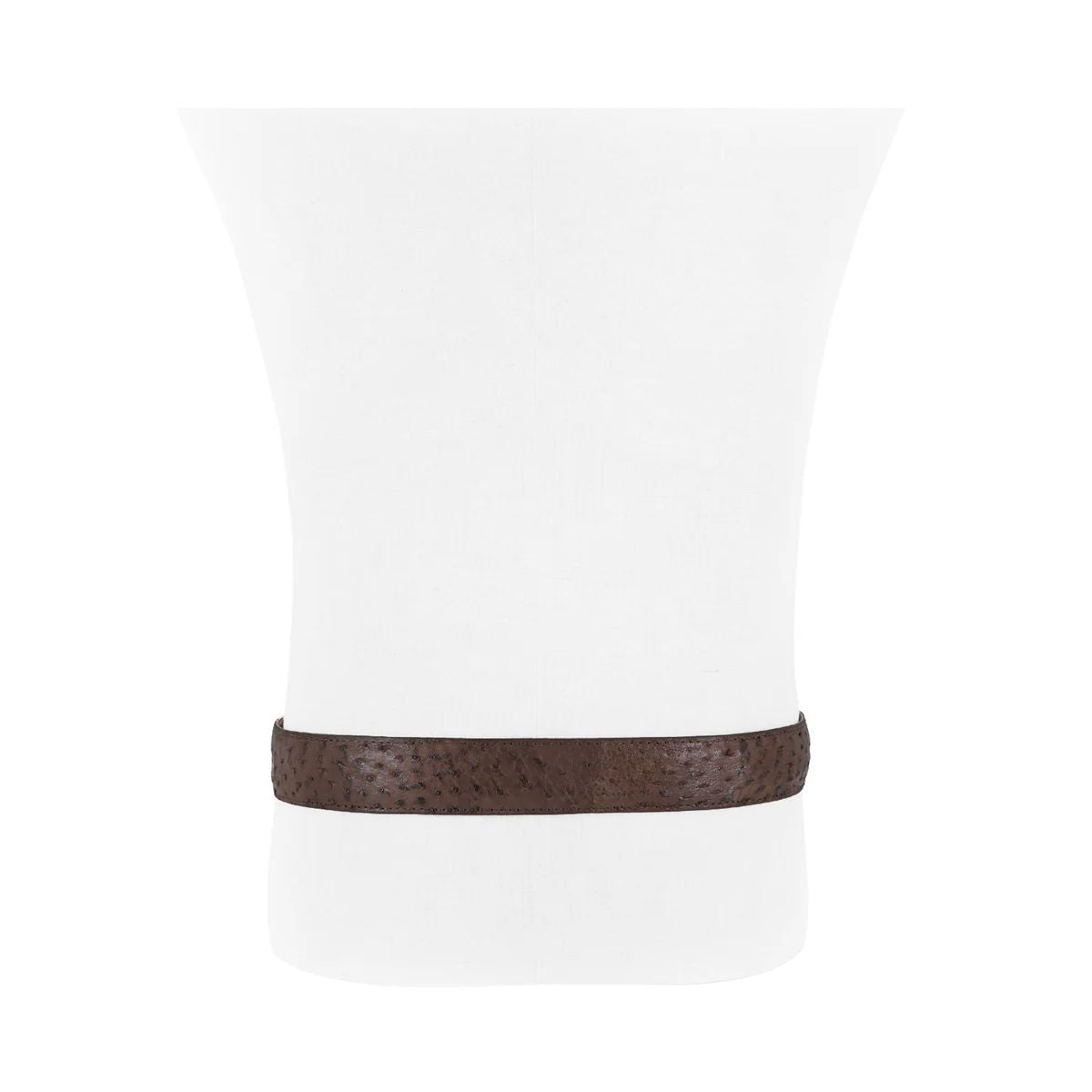 CINTURÓN VAQUERO CON HEBILLA DE METAL AVESTRUZ