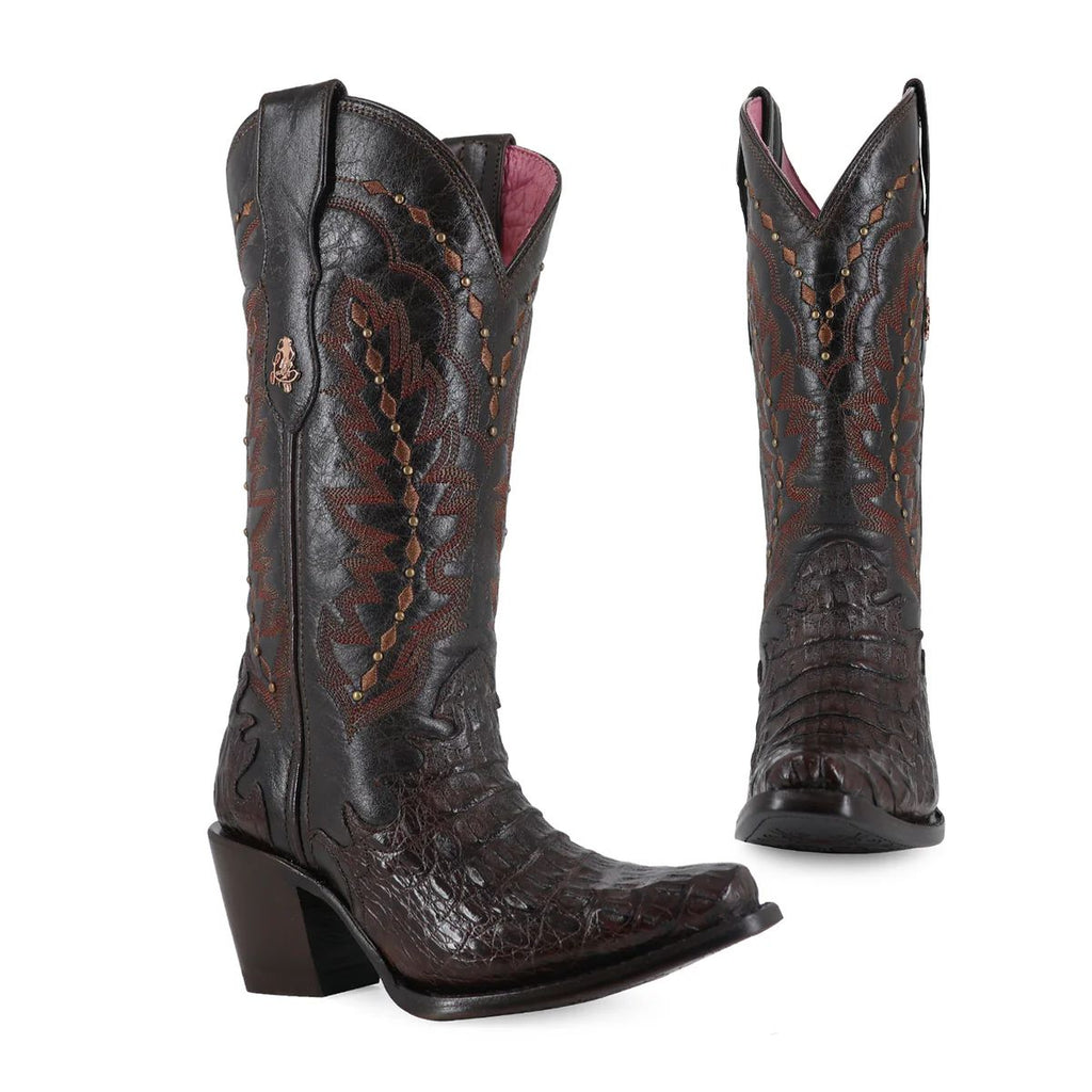 BOTA VAQUERA PARA DAMA DE PIEL CAIMAN MODELO LIBERTY