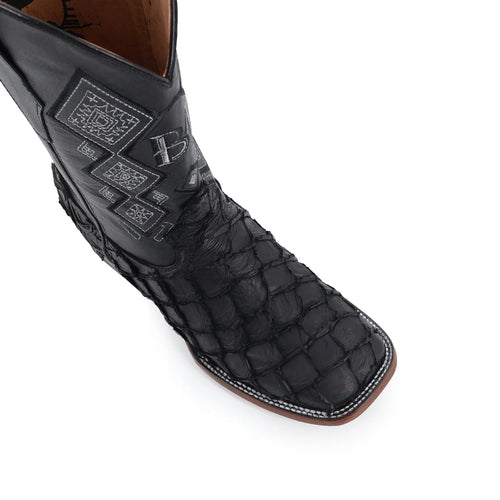 BOTA VAQUERA BULLDOG PESCADO NOBUCK NEGRO