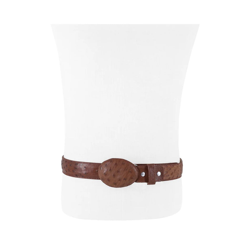 CINTURON VAQUERO PARA HOMBRE EN PIEL DE AVESTRUZ
