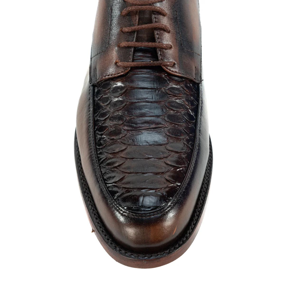 Zapato para caballero franco 
piel de pitón