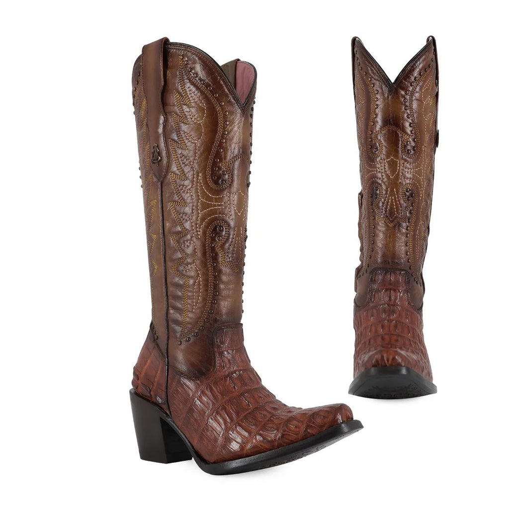 BOTA VAQUERA PARA DAMA DE PIEL CAIMAN MODELO LIBERTY