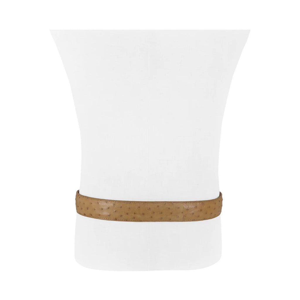 CINTURÓN VAQUERO CON HEBILLA DE METAL AVESTRUZ