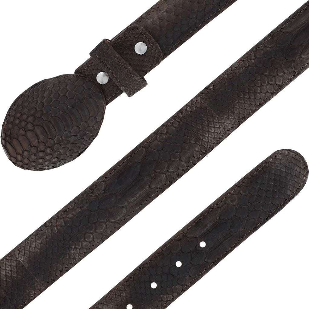 CINTURÓN VAQUERO EN PIEL DE PITÓN NOBUCK