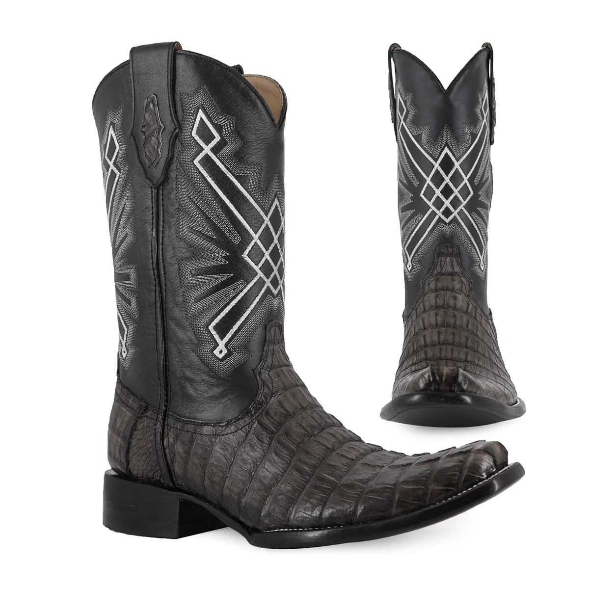 BOTA VAQUERA DUBAI COCODRILO COLA GRIS