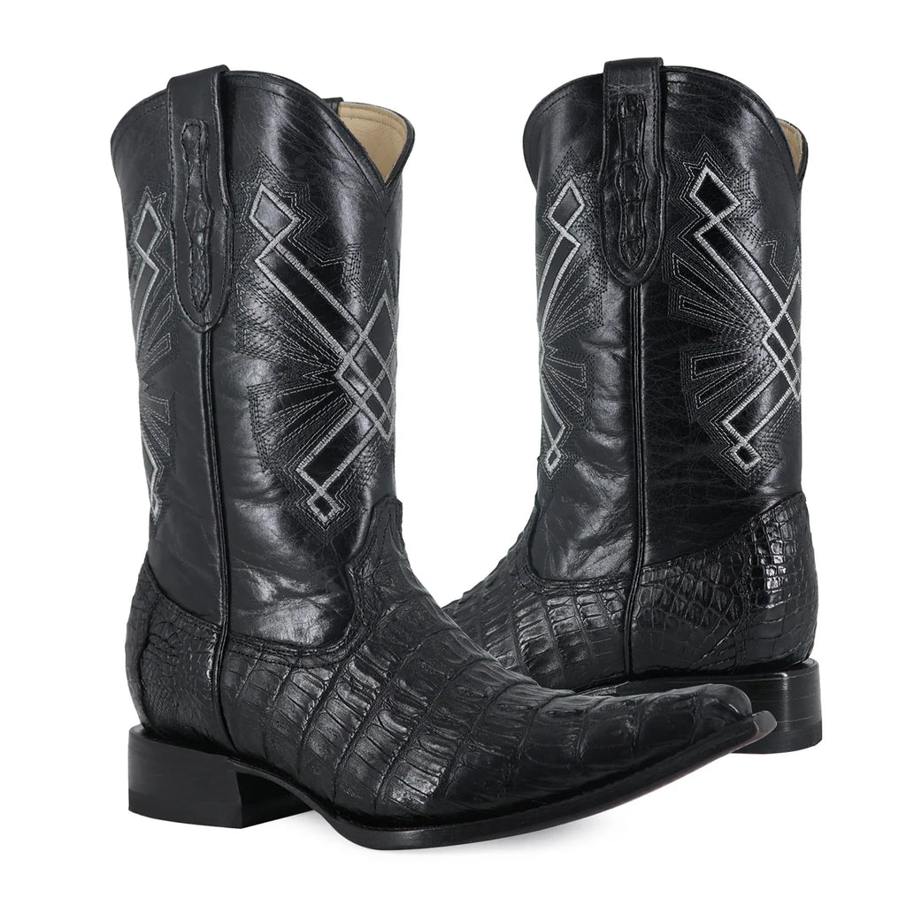 BOTA VAQUERA CHIHUAHUA COCODRILO COLA NEGRO