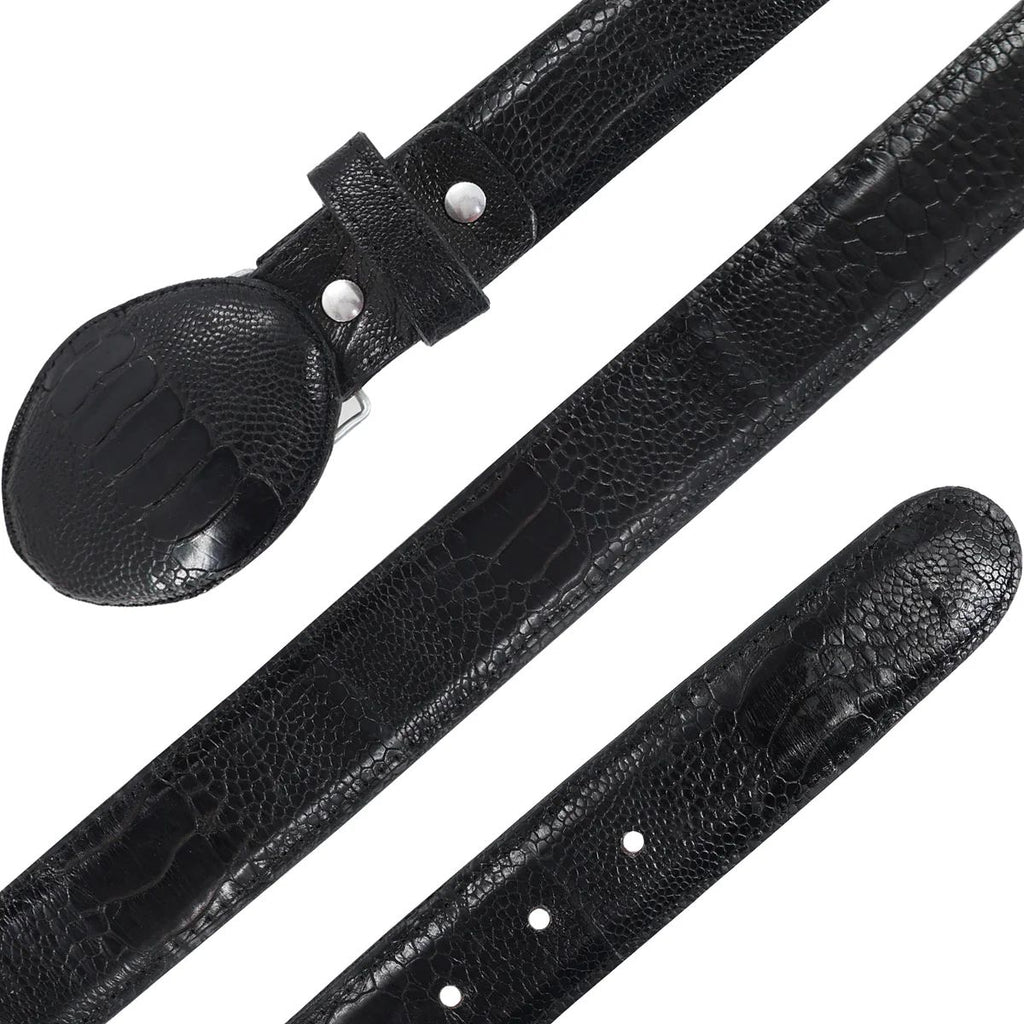 CINTURON VAQUERO PARA HOMBRE EN PIEL DE PATA DE AVESTRUZ