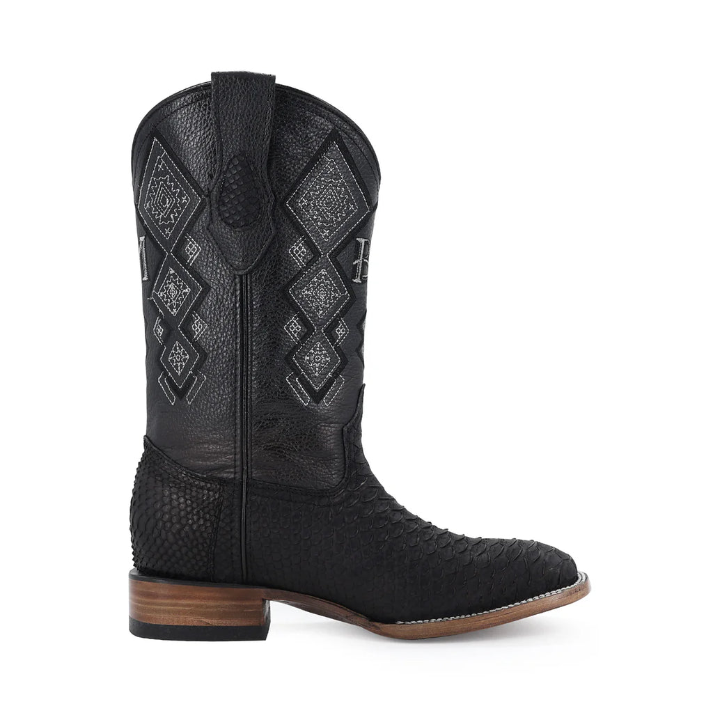 BOTA VAQUERA BULLDOG PITÓN NOBUCK NEGRO