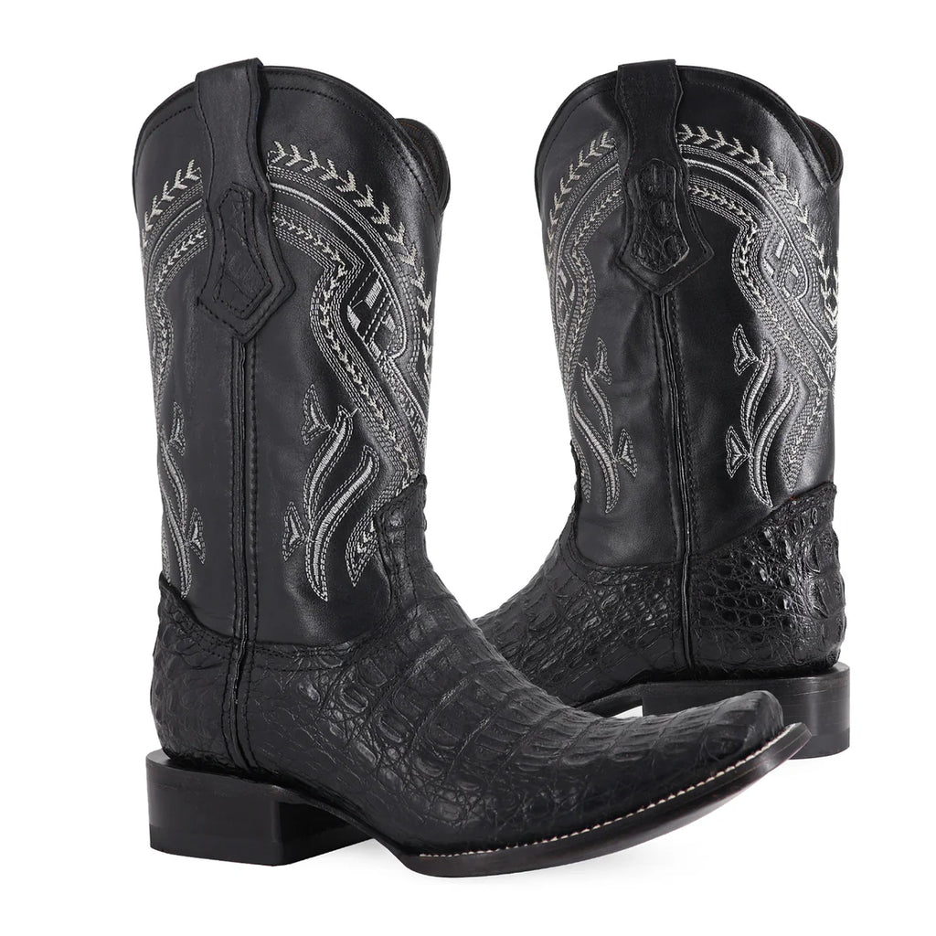 BOTA VAQUERA DUBAI COCODRILO LOMO NEGRO
