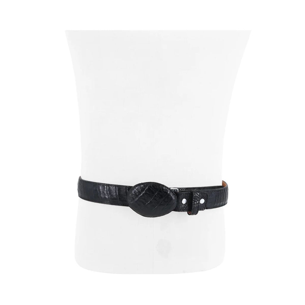 CINTURON HEBILLA VAQ PARA HOMBRE EN PIEL DE COCODRILO