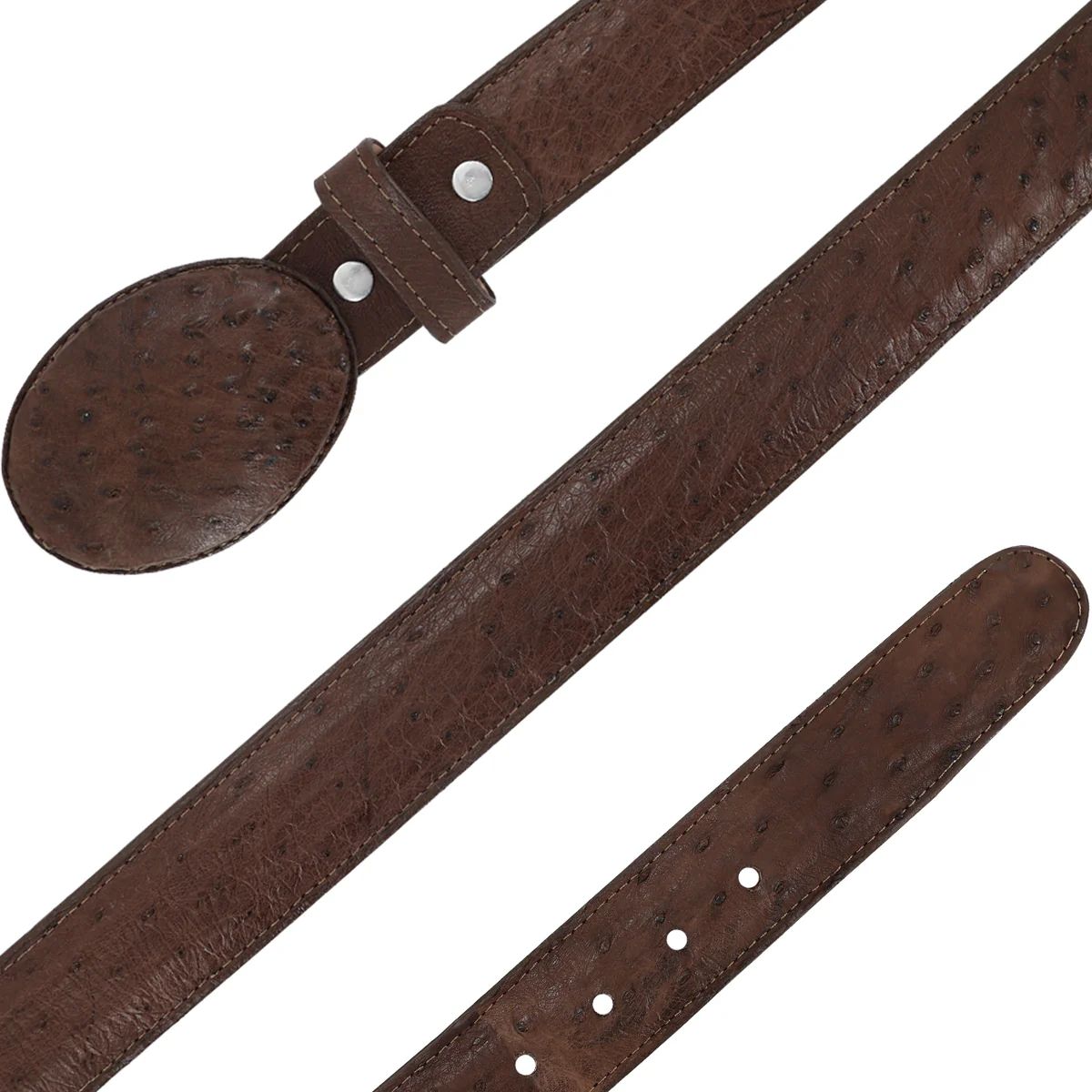 CINTURON VAQUERO PARA HOMBRE EN PIEL DE AVESTRUZ