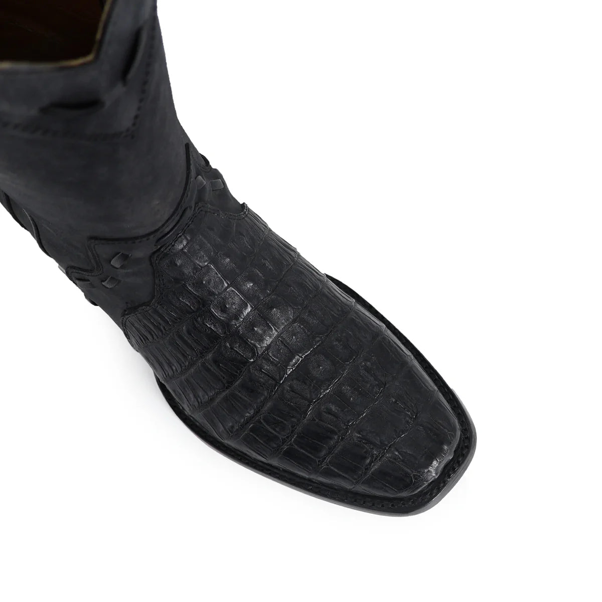 BOTA VAQUERA FRANCO COCODRILO-COLA NEGRO