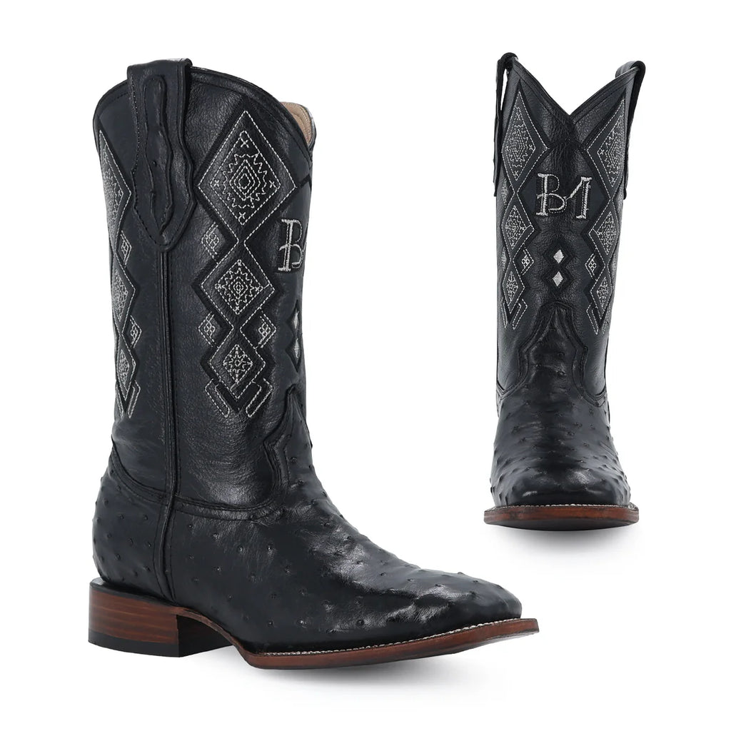 BOTA VAQUERA BULLDOG AVESTRUZ NEGRO