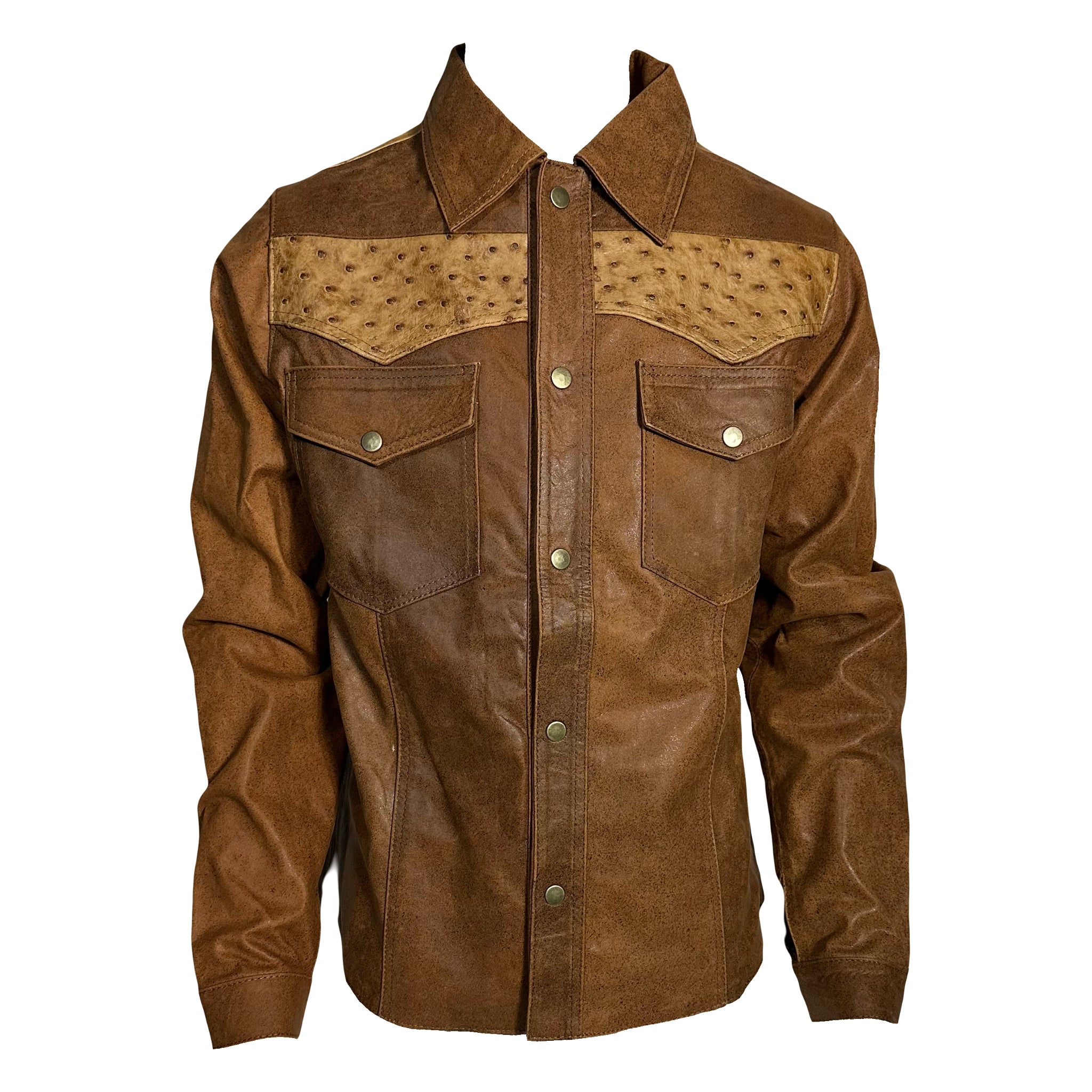 Camisola craquelada avestruz