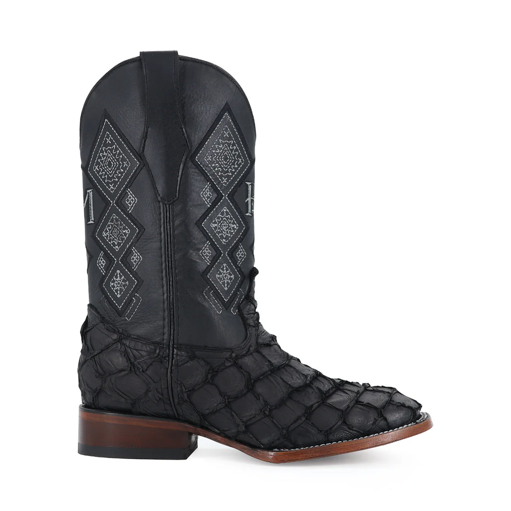 BOTA VAQUERA BULLDOG PESCADO NOBUCK NEGRO