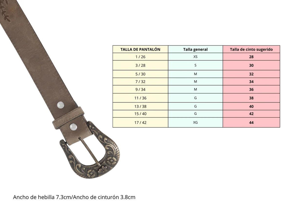 CINTO VAQUERO PARA DAMA MODELO ORGULLOSA