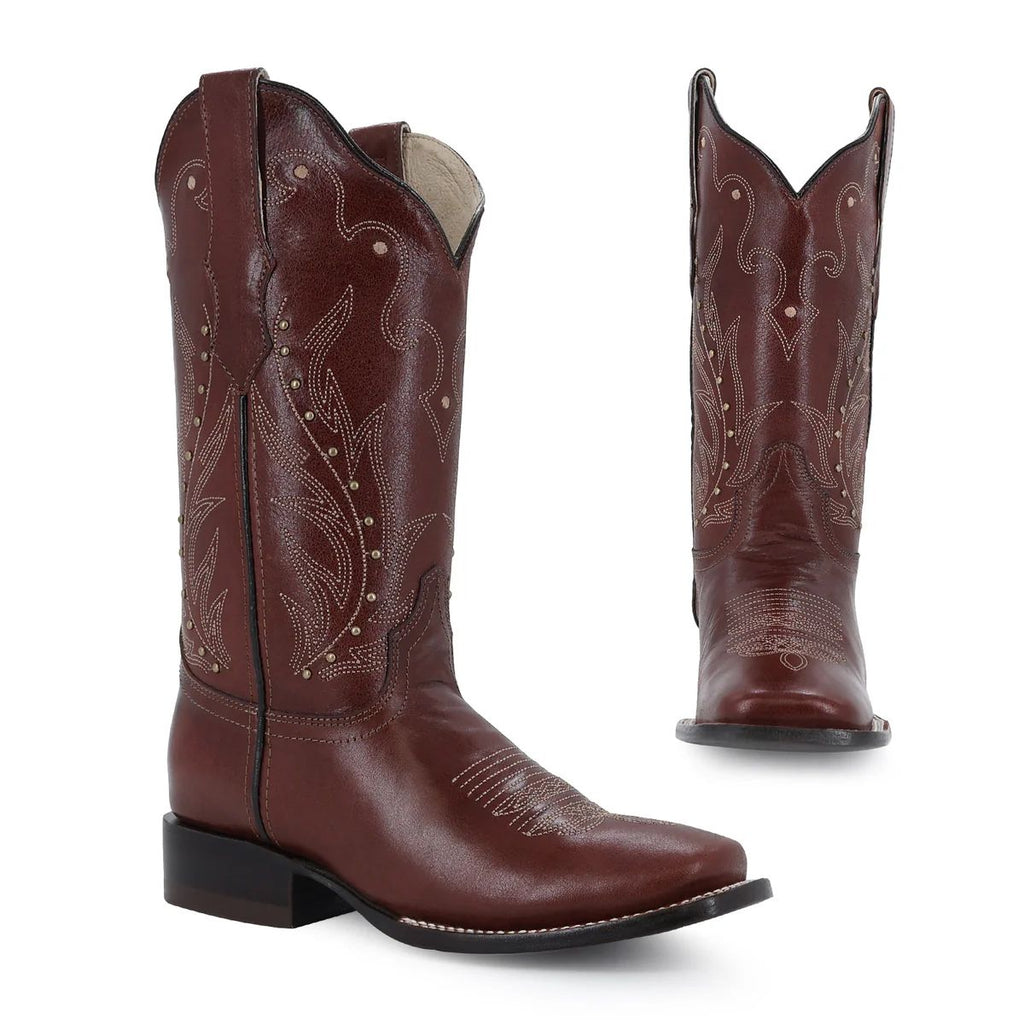 BOTA VAQUERA PARA DAMA DE PIEL MODELO CAYENA