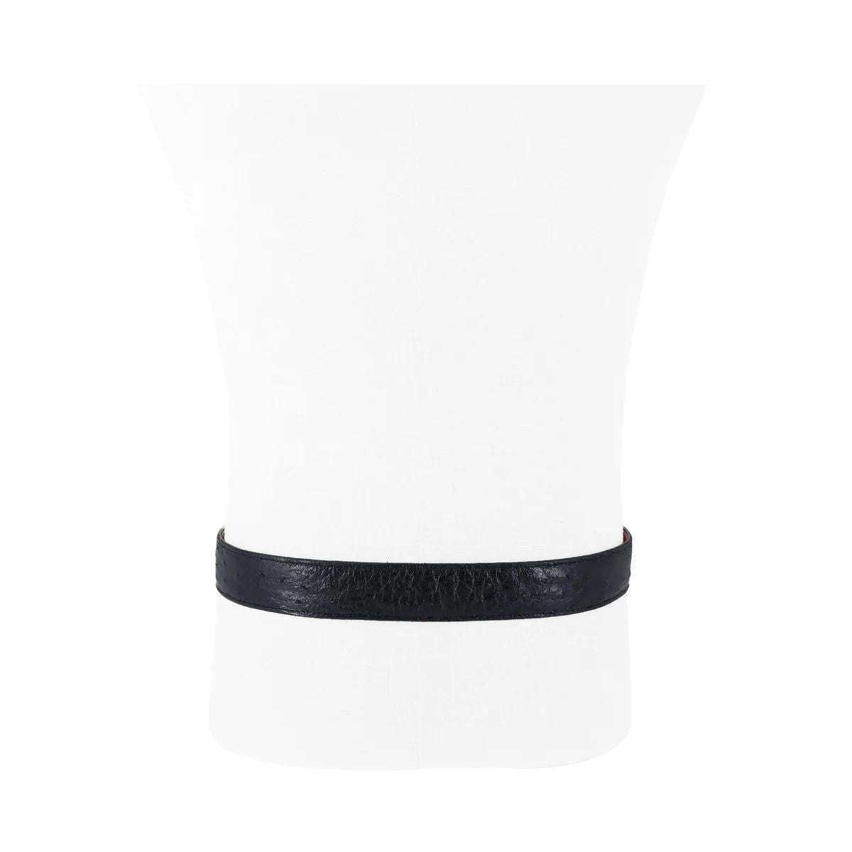 CINTURÓN VAQUERO CON HEBILLA DE METAL AVESTRUZ