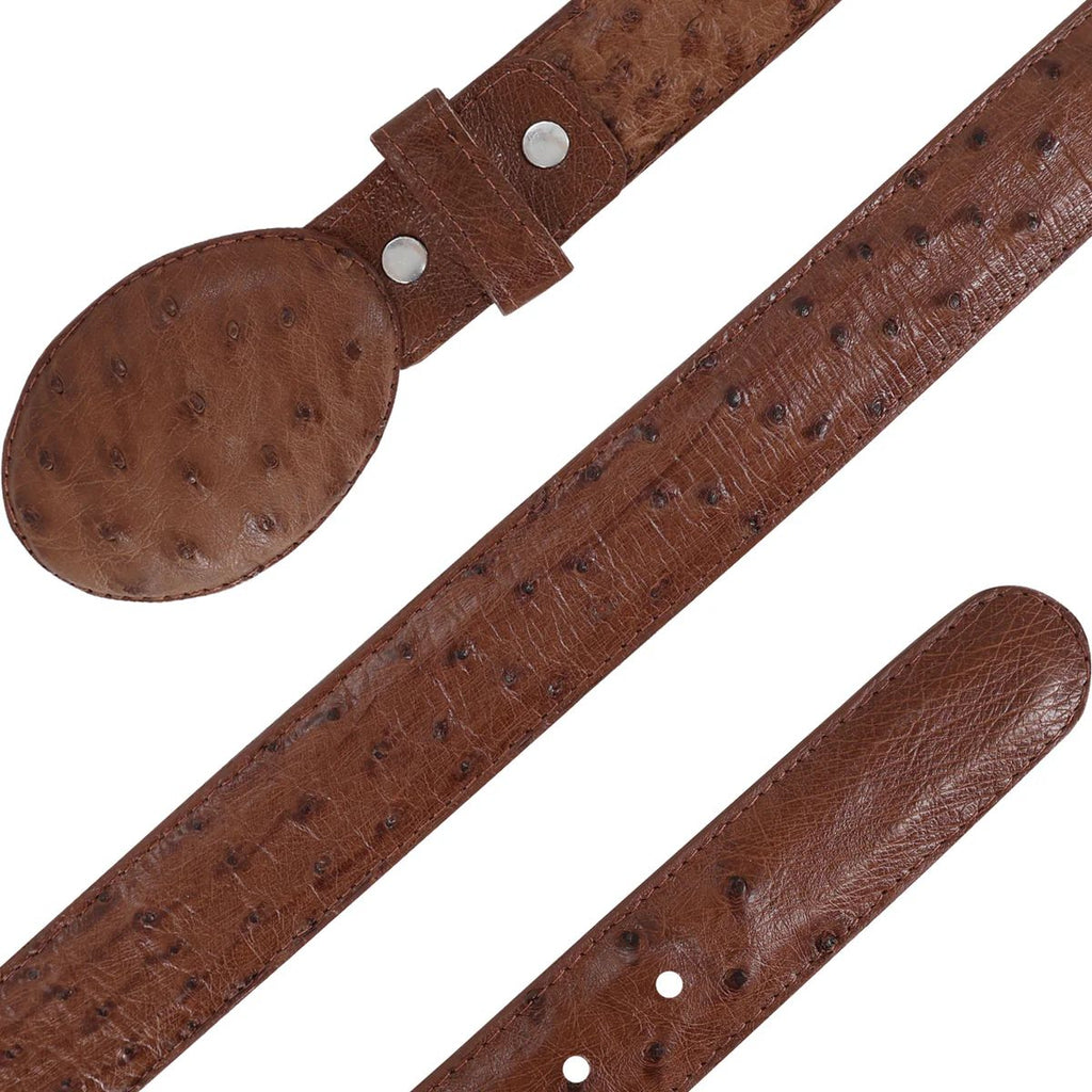 CINTURON VAQUERO PARA HOMBRE EN PIEL DE AVESTRUZ