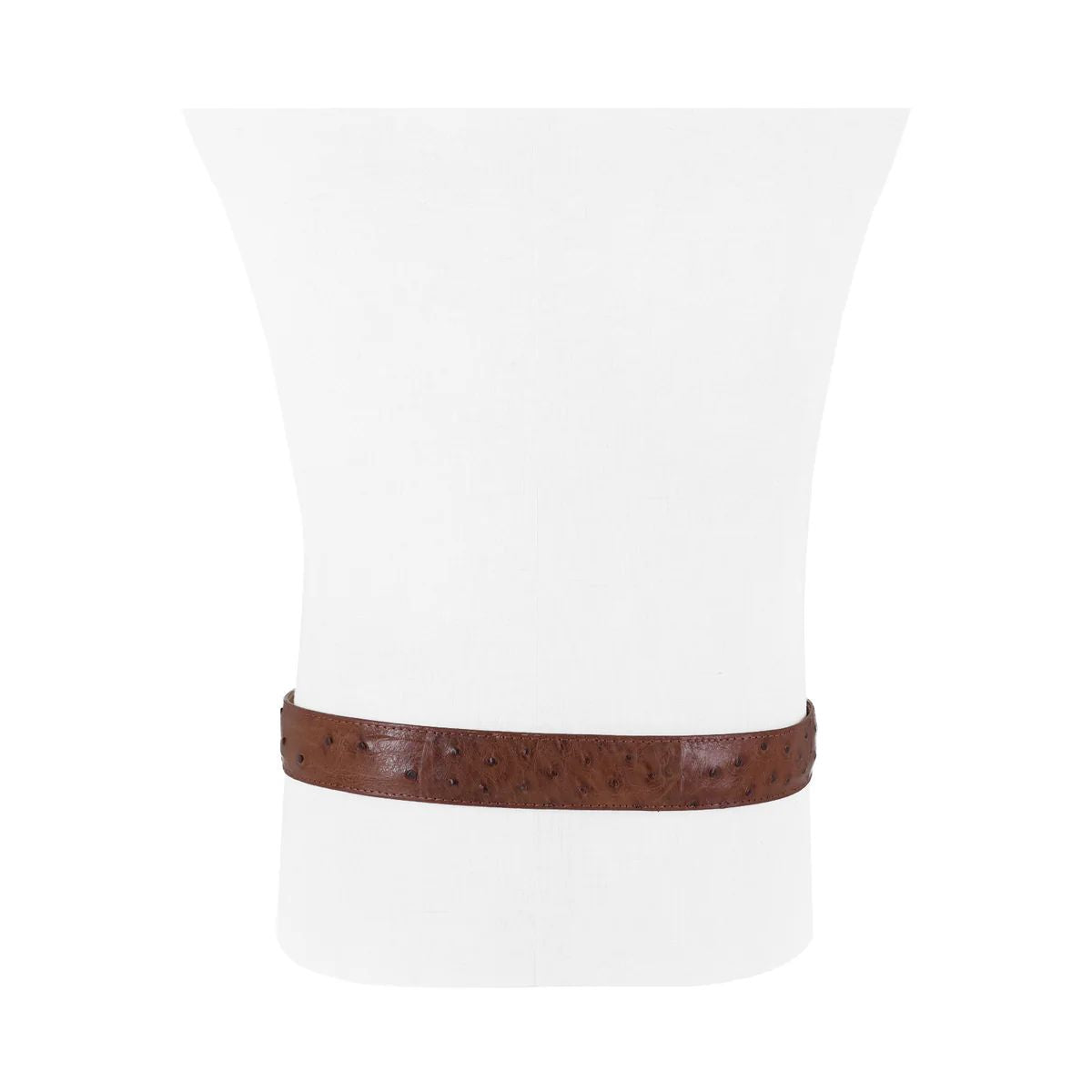 CINTURÓN VAQUERO CON HEBILLA DE METAL AVESTRUZ