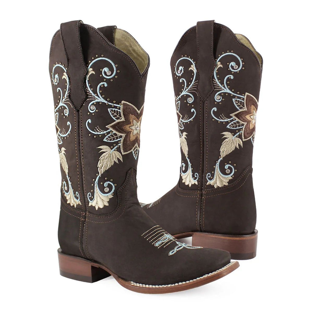 BOTA VAQUERA PARA DAMA DE PIEL MODELO ESPECIAL