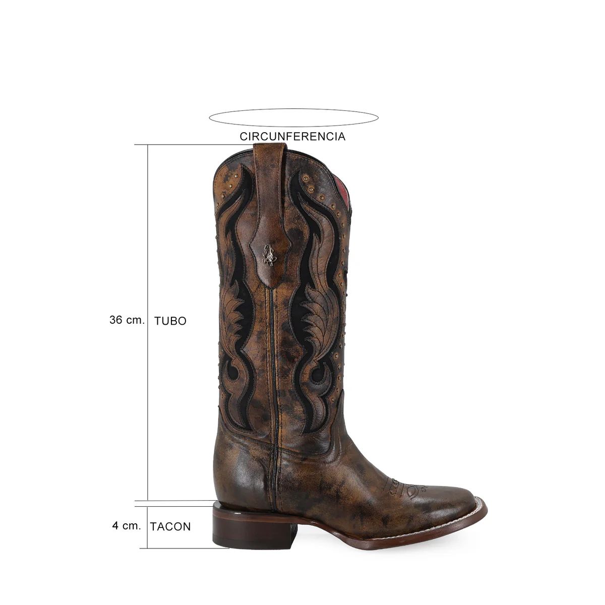 BOTA VAQUERA PARA DAMA DE PIEL MODELO DOLLY