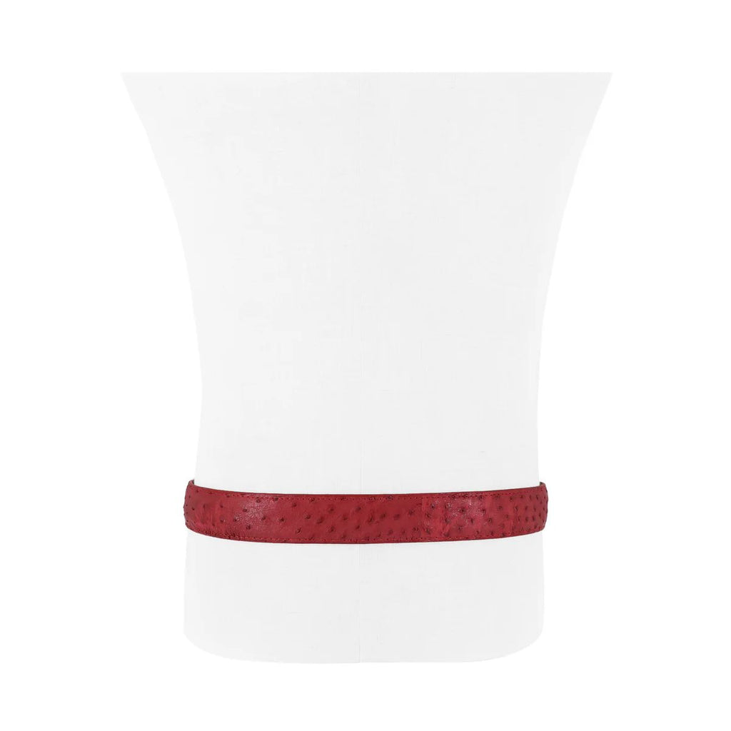 CINTURÓN VAQUERO CON HEBILLA DE METAL AVESTRUZ