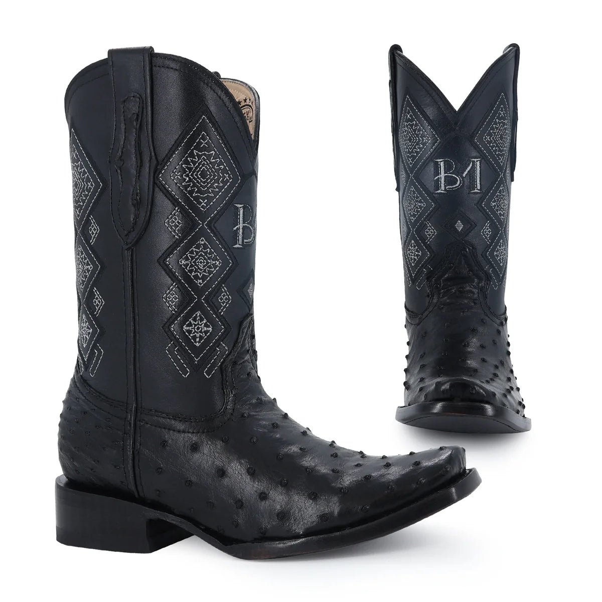 BOTA VAQUERA DUBAI AVESTRUZ NEGRO
