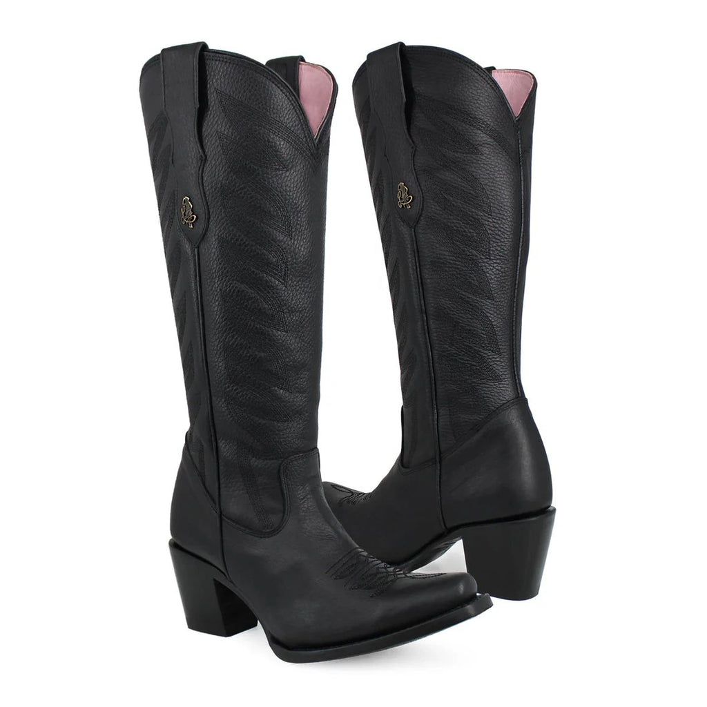 BOTA VAQUERA PARA DAMA DE PIEL MODELO BANDIDA