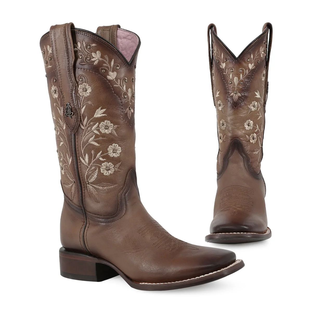 BOTA VAQUERA PARA DAMA DE PIEL MODELO ARMONÍA