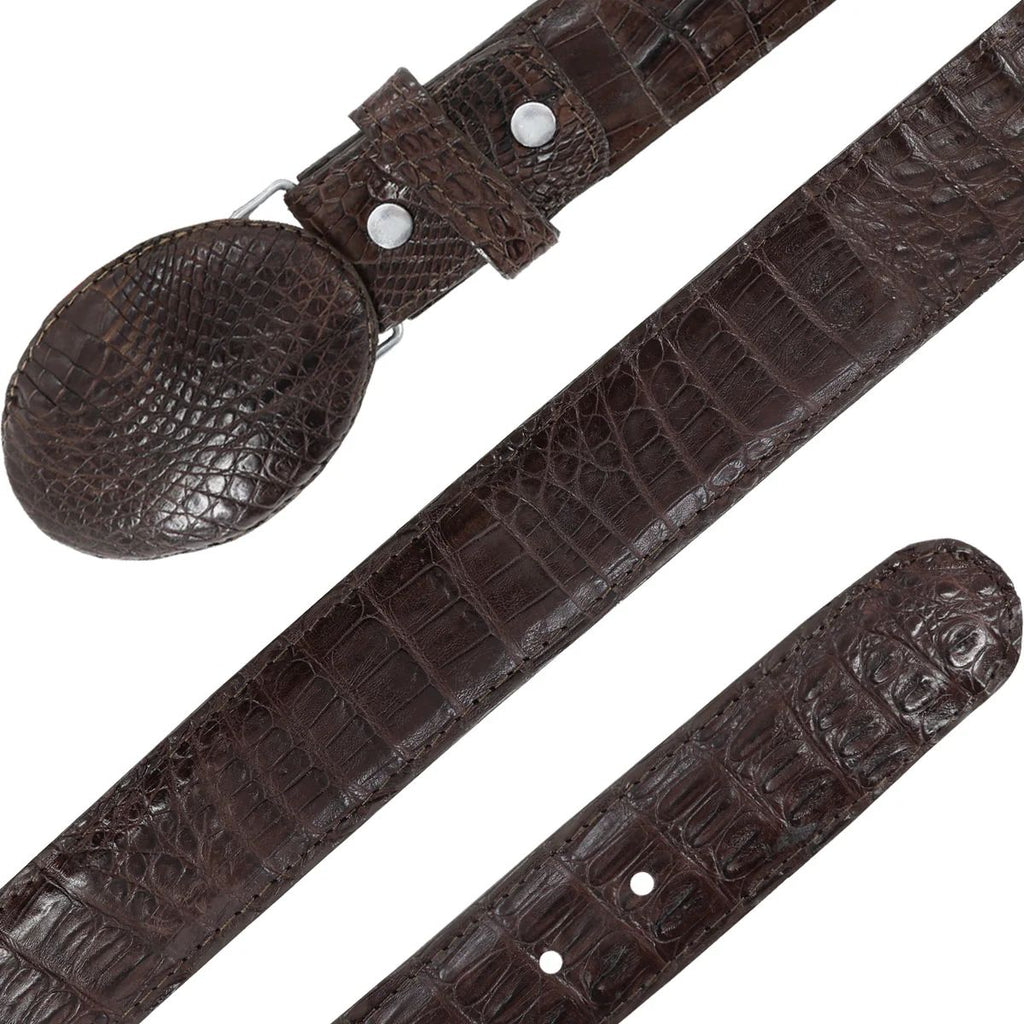 CINTURON HEBILLA VAQ PARA HOMBRE EN PIEL DE COCODRILO